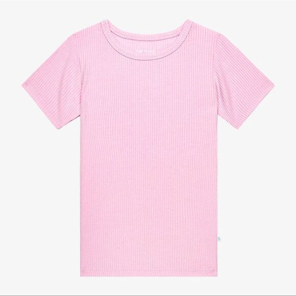 POSH PEANUT PINK RIBBED CLASSIC PJ SET 12/18M - Picture 6 of 9